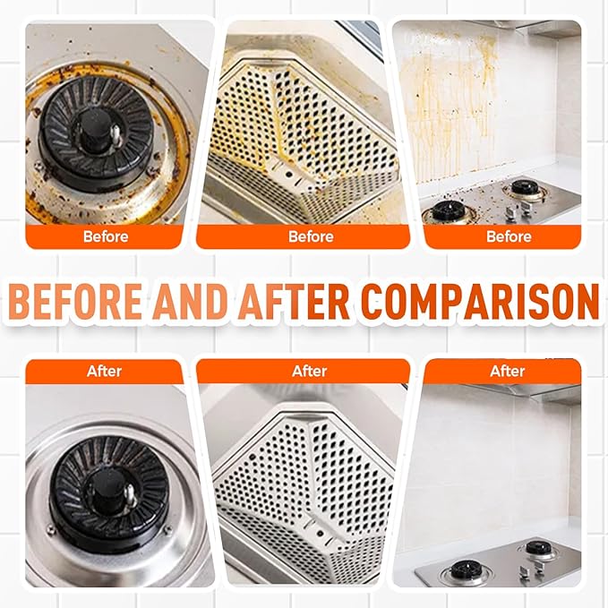 Heavy Duty Degreaser, 2025 New Kitchen Cleaner, Multipurpose Oil Stain Remover, Strong Grill Cleaner for Restaurant, Cleaning Spray for Home Chefs (2)