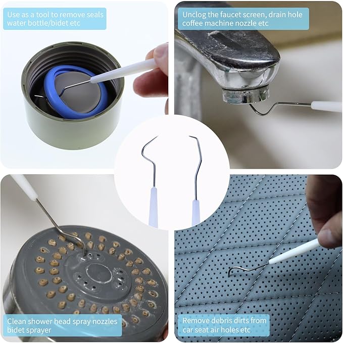 Small Cleaning Brush Set for Household, Car Vent Detailing Cleaning Stick, Humidifier Groove Bottle Gap Cleaning Tool, Crack Crevice Cleaner for Door Window Track Faucet Croner Hard Tight Spaces