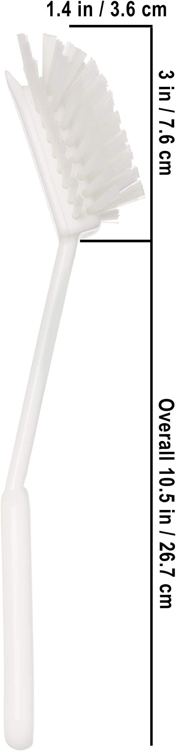 Redecker White Line Nylon Dish Brush, High-Grade Nylon Bristles, Dishwasher Safe, 10-3/5-inches, Made in Germany