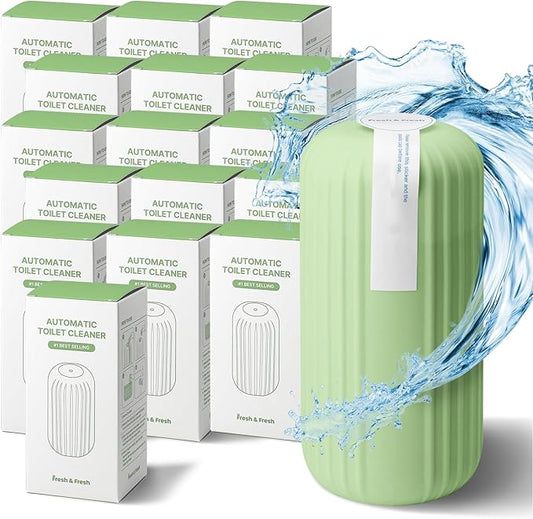 Fresh & Fresh Automatic Toilet Bowl Cleaners (Forest Green) - 16 Bottles(UPTO 2500 FLUSHES/Bottle), Commercial and Residential Toilet Cleaner 3-4 MONTH Lasting Toilet Bowl Cleaner Bottle