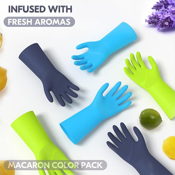 Vgo... Food Handling Gloves,Food Grade TPE,5X Durable for Meat Packing,Commercial Kitchens,Baking(TP1117)