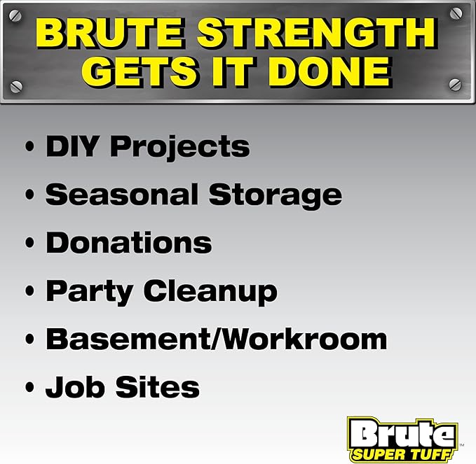 Heavy Duty Contractor Bags, Extra Large Trash Bags, Twist Tie Closure, Black, 55 Gallon, 15 Count