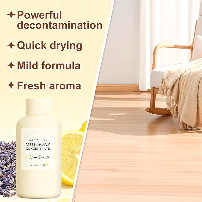 Mop Soap, 2025 New Highly Scented Floor Cleaner, Luxury Long-Lasting Fragrance, Multisurface Deep Cleaning for Tough Stains, Home Floor Care Solution