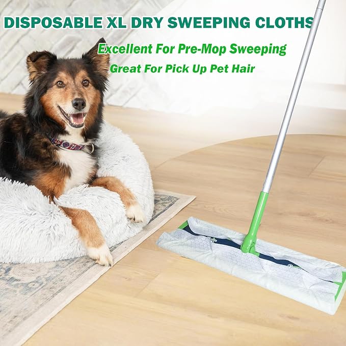 XL Dry Sweeping Cloths, XL Dry Pad Refills for Swiffer Sweeper XL Mop, X-Large Disposable Sweeping Cloths Multi Surface Floor Mop Pad Refills for Floor Cleaning, 50 Count