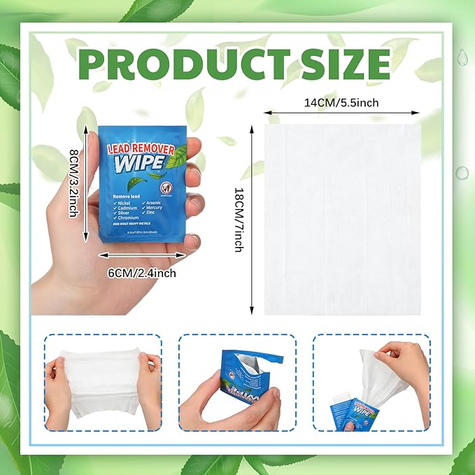 200 Pack Lead Remover Wipes for Shooting Hand & Surface Cleaning Wipes Effectively Removes Lead, Dust, Oil & Grime Individually Wrapped Wipe for Shooting Ranges, Hunting, Industrial Use