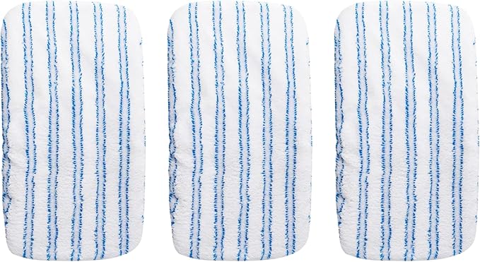 Matthew Microfiber Mop Refills Compatible with Hardwood Floor 'N More, Mop Head Replacement Reusable for Large Surface Compatible with ShMop and All 15 * 8” Flat Mops – 3Pcs Microfiber Mop Pads