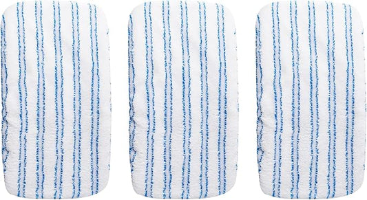 Matthew Microfiber Mop Refills Compatible with Hardwood Floor 'N More, Mop Head Replacement Reusable for Large Surface Compatible with ShMop and All 15 * 8” Flat Mops – 3Pcs Microfiber Mop Pads