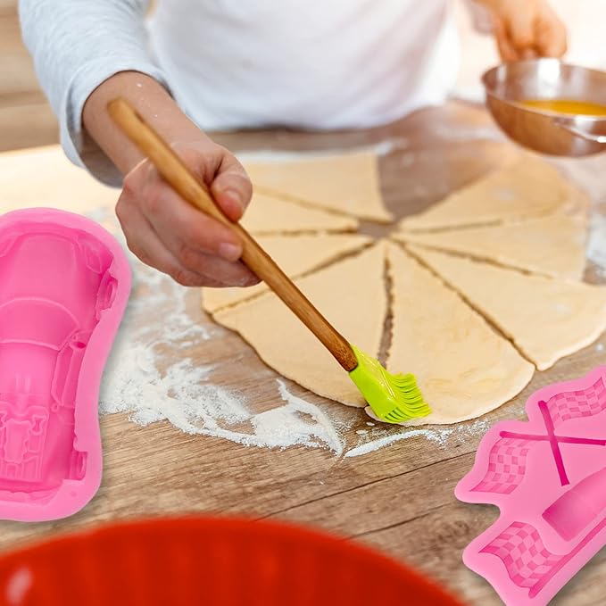 Race Car Silicone Molds - 3D Round Tire Fondant Mold, Truck Wheel Shape, Cake Decorating, Chocolate, DIY Polymer Clay, Gummy, Crafting Projects, Cupcake Topper Decor