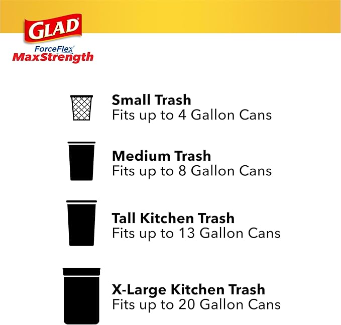 Glad Tall Kitchen Trash Bags 13 Gallon, MaxStrength Beachside Breeze Garbage Bags, Odorshield with Drawstring, 34 Count