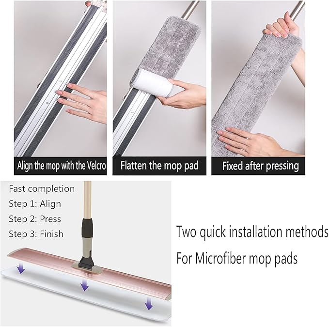 18 Inch Microfiber Floor mop Pads 6 Pack Microfiber Mop Replacement Heads for Wet Dry Mops Premium Floor Cleaning Pads Reusable Best Home Cleaning mops dust Hardwood Tile Kitchen