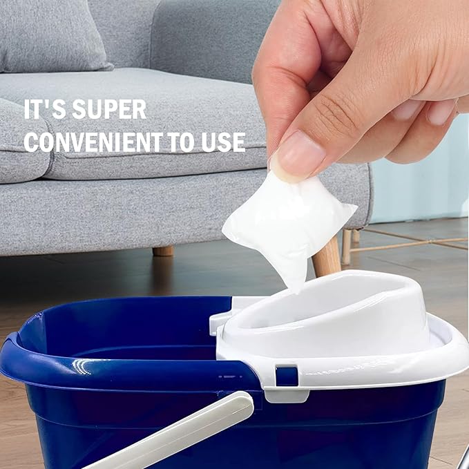 Hard Floor Cleaner, Lavender Fresh Scent, 20 count (1 Packet) | Made From 97% Natural Ingredients | Perfect For Use With Mop Buckets | Compatible with EasyWring Rinslean.(Lavender)