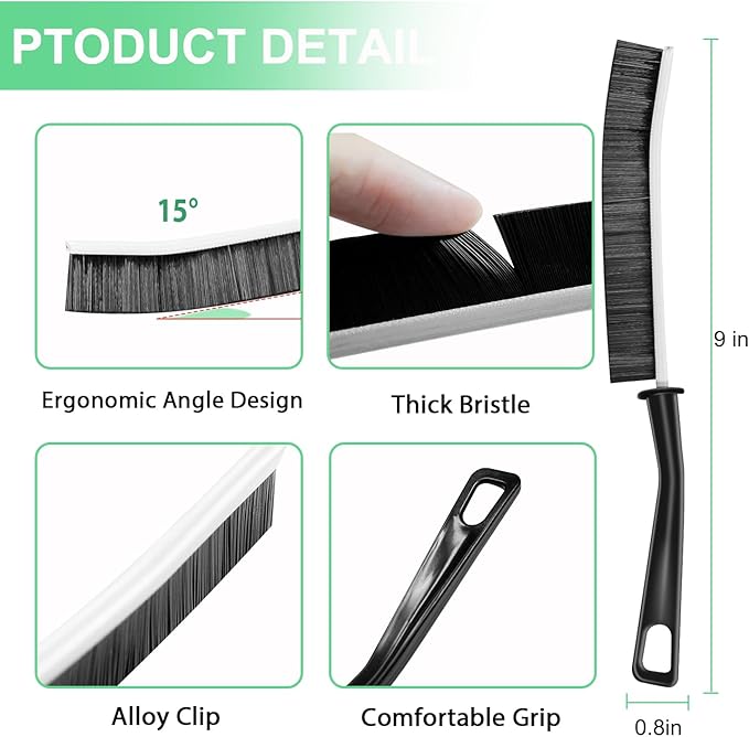 Crevice Cleaning Brush,Hard Bristle Grout Scrub Brushes,Household Cleaning Brushes,Gap Cleaning Supplies Home Essentials for Kitchen,Toilet,Bathroom,Bathtub,Sink,Window Track,Gi-ft for Women Men