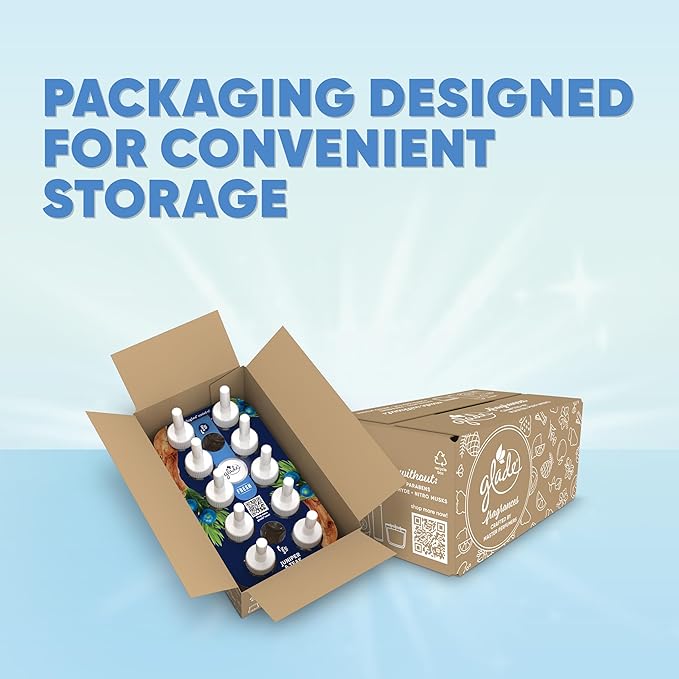 Glade PlugIns Refills Air Freshener, Juniper & Teak, Scented and Essential Oils for Home and Bathroom, 0.67 Fl Oz, 10 Count