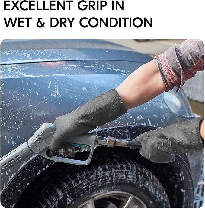 Vgo... Men's Work Gloves,Abrasion & Tear Resistant,for Construction, Cement, Sewage, Drain Cleaning & Rough Tasks(TP1117)