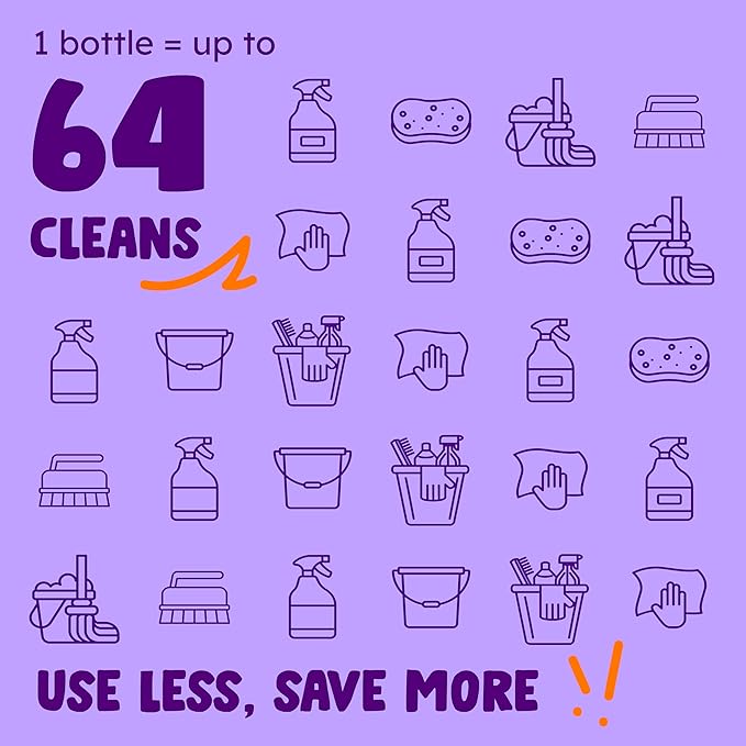 Originally Yellow Lavender Vinegar For Cleaning Purpose | USA Made All Purpose Cleaner | Use as a Floor, Glass, Kitchen, & Bathroom Cleaner | Plant Derived Vinegar half Gallon| 64 Oz