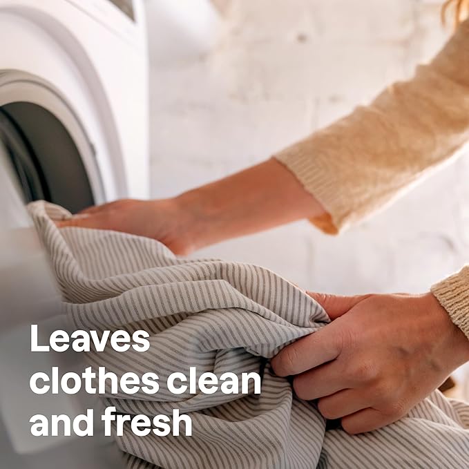 ATTITUDE Laundry Detergent with Essential Oils, EWG Verified, Vegan, Plant and Mineral-Based Ingredients, HE, Bulk Refill, 80 Loads, Geranium and Lemongrass, 67.6 Fl Oz