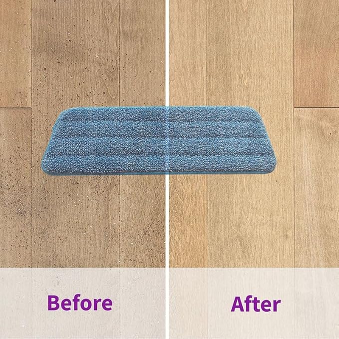 6 Pack Replacement Mop Refills Compatible with Rejuvenate Click N Clean Multi-Surface Spray Mop System,Washable Mop Heads Pads for Wet Dey Use