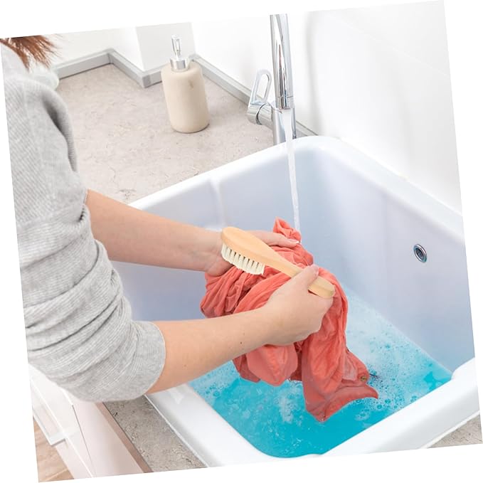 5pcs Laundry Brush for Delicate Fabrics Soft Natural Boar Bristles Scrubbing Brush for Clothes Removal and Knits Reusable and Gentle Tool