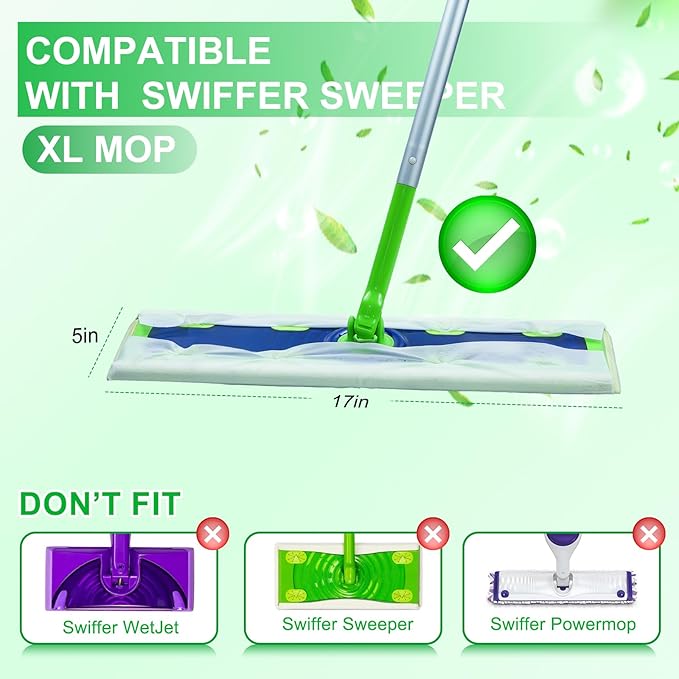 20 Count XL Wet Pads Refills for Swiffer Sweeper XL Mop, Disposable X-Large Wet Mopping Cloths, Extra Large Size Pads Refill for Multi-Surface Floor Cleaning