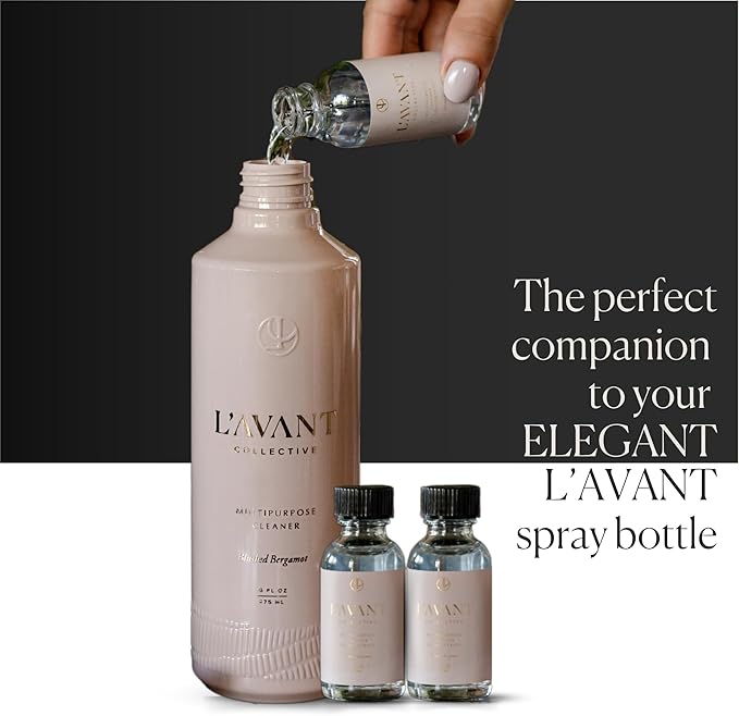 L'AVANT Collective Multipurpose Surface Cleaner Refill (Pack 3) | Provides a Powerful Clean to Remove Grease & Grime | Notes of Bergamot, Orange Blossom, Amber, Cedar | Blushed Bergamot Scent 3 x 1oz