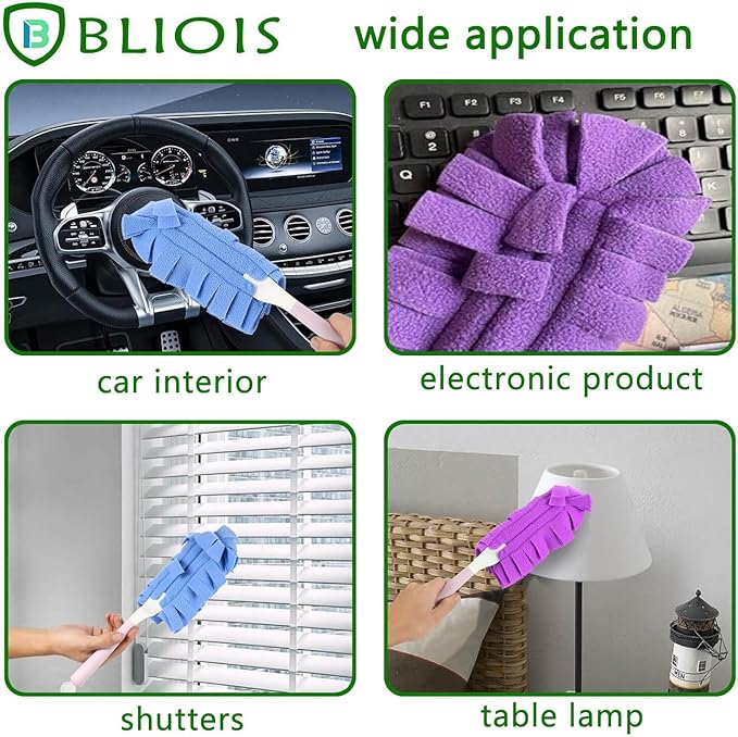 360° Duster Refills for Swiffer-Super Efficient Duster Kit-Degree Static Dust Removal Tool for Dusting Electronics,Blinds,Ceiling Fans (12-PCS)