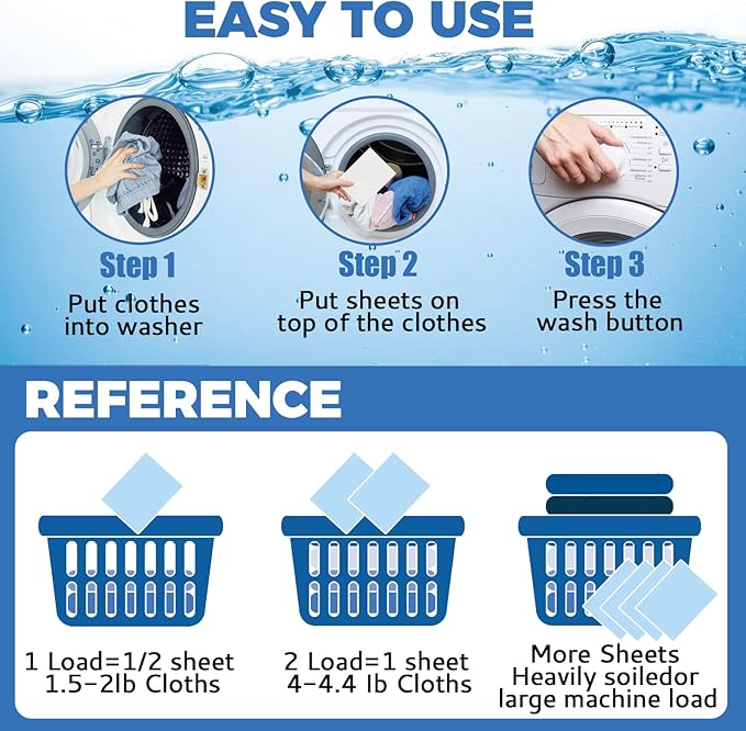 CROS 180 Loads Laundry Detergent Sheets Linen Scent, for Travel, Home, Apartment, Dorm, Laundry Detergent Strips Eco Friendly, Hypoallergenic, Liquidless Washing Supplies