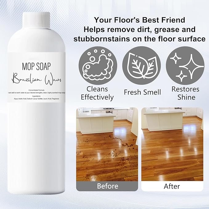 New Brazilian Waves Mop Soap, Mop Soap For Floor Cleaning, Mop Soap Brazilian Wave, Multipurpose Mop Soap For Home Cleaning (120ML)