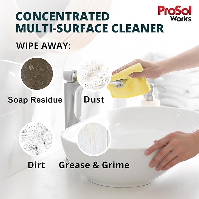 Bathroom Cleaner 16 oz - Daily Cleaning Spray for Shower Curtain, Sink, Shower, Tile, Bathtub, & Toilet Bowl Cleaners Revealing Natural Shine & Refreshing Scent- Safe on All Surface