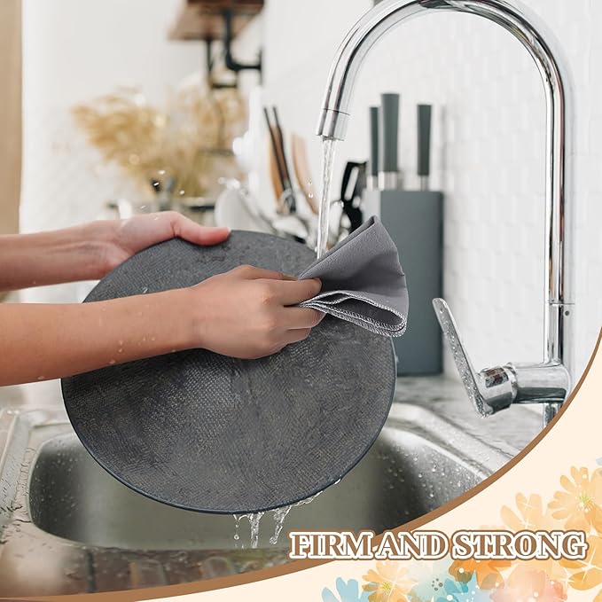 36 Pack Reusable Cleaning Cloths Washable Cotton Kitchen Towels for Home