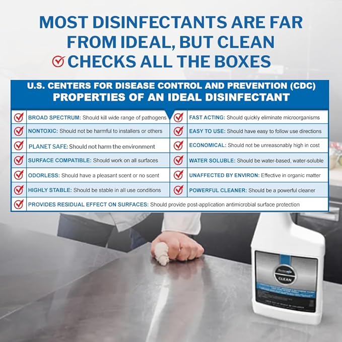 PermaSafe CLEAN, All-Purpose Hospital Disinfectant Cleaner; No Rinse, Hard, Soft & Food Contact Surface Sanitizer; Mold, Mildew and Fungi Killer; Odor Eliminator; Allergen Remover & More-3 Fl Oz-2 Pk