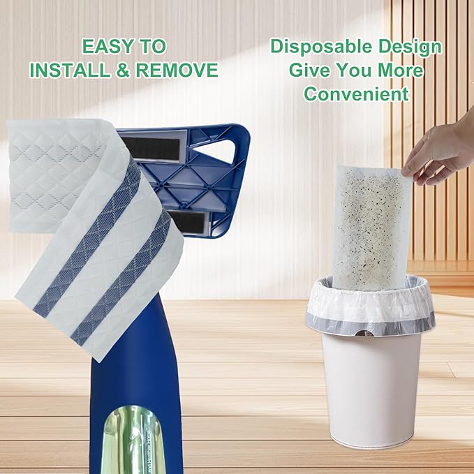 30 Pack Deep Cleaning Pads for All Type of 15''-17'' Spray Flat Mop,Compatible with Bona，Rubbermaid，Turbo，Norwex.Disposable Pad for Bona Family of Mops, Replacement Mopping Pad for Floor Cleaning