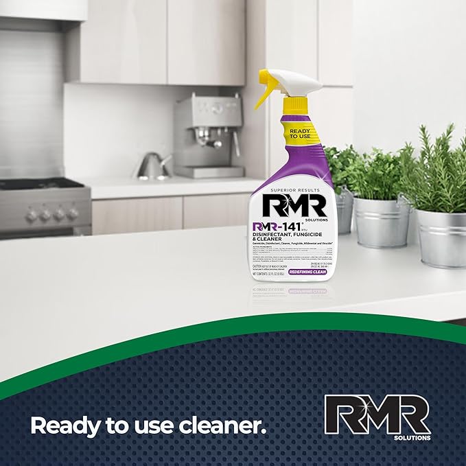RMR-141 EPA Registered Mold and Mildew Killer, Eliminates Odors, Removes Mold, Mildew, Bacteria, and Viruses, 32-Ounce Bottle
