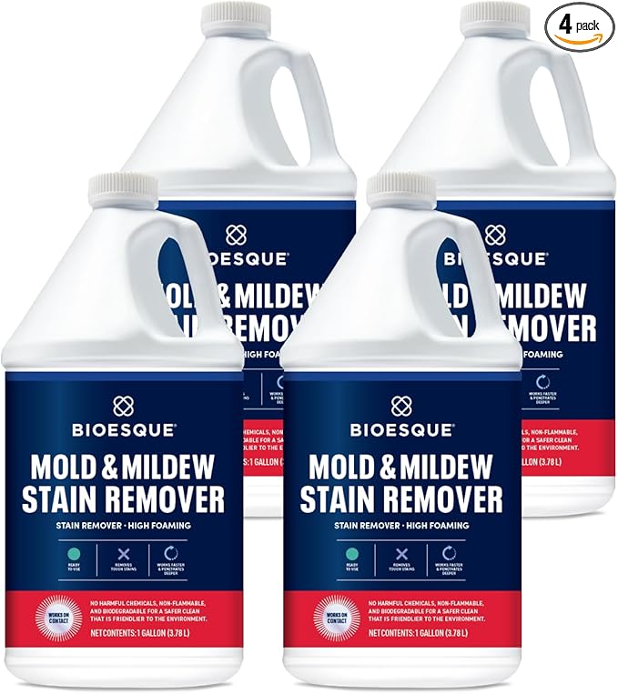 Bioesque Mold & Mildew Stain Remover, 1 Gallon (Pack of 4)