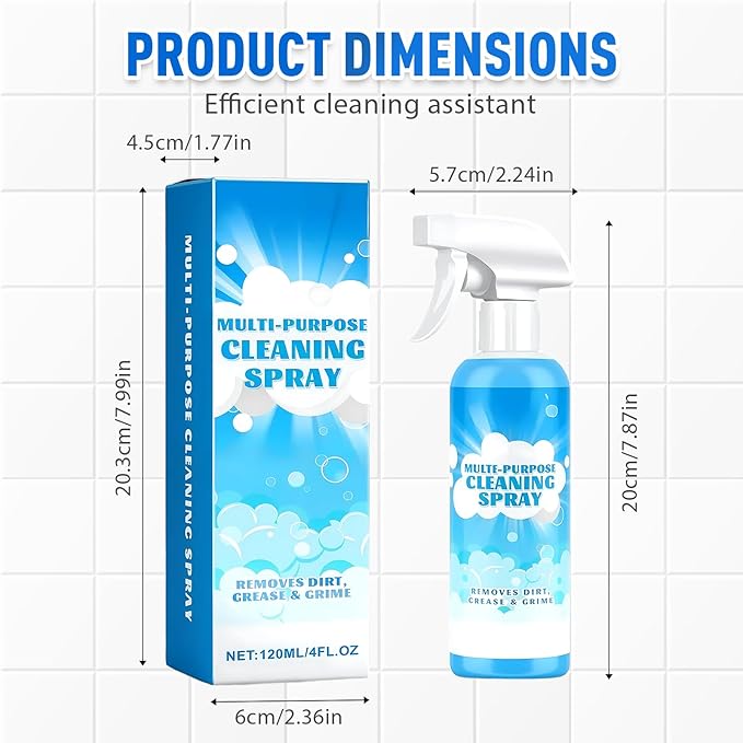 Multifunctional Powerful Spray Kitchen Foam Cleaner, 2025 New Multi-Purpose Cleaning Spray, Easy-To-Use Grease Remover For Kitchen, Fast-Acting Tile Cleaner For Families (1)