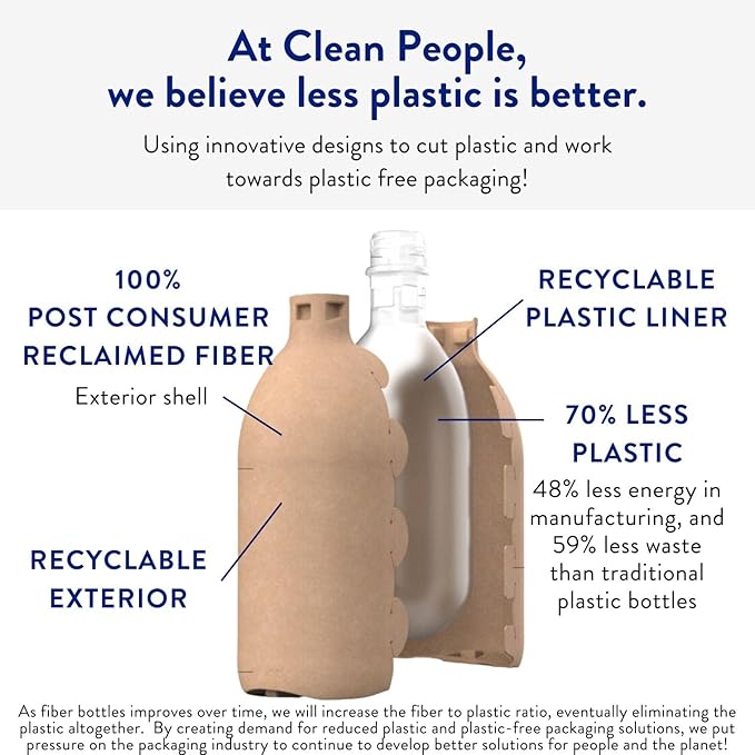 The Clean People Stain Remover Spray - Simple, Clean Ingredients - Laundry Spot Treatment for Food, Pet & Baby Stains - Boosted with Enzymes - Fabric Safe - 16oz (2 Pack)…