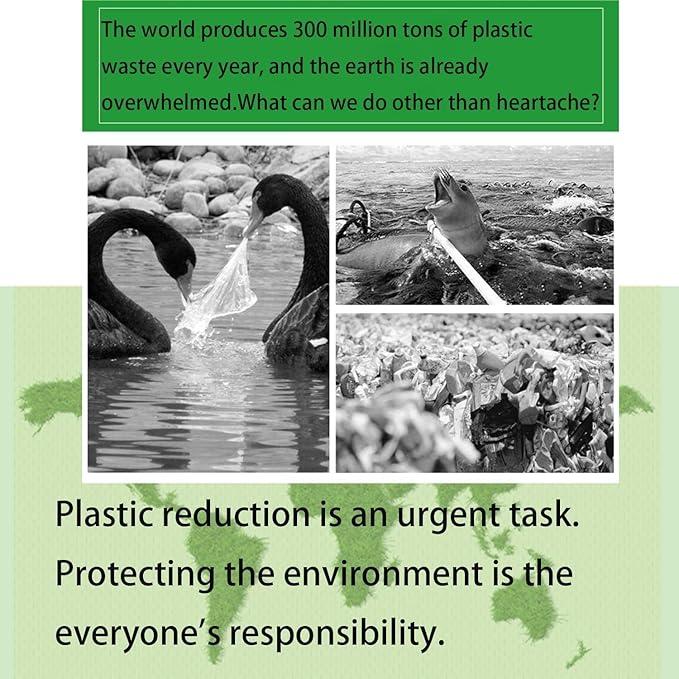 Compostable Trash Bags, 13 Gallon Green Compst Trash Bags for Home and Kitchen, 50L Capacity, 5 Pack, 80 Counts