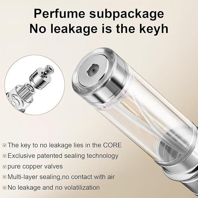 Travel Perfume Bottle Refillable,Perfume Travel Refillable Mini Spray Bottles Leather Cologne Dispenser, Portable Empty Spray Bottle Cologne Dispense Filling Atomizer 5ml (Black)