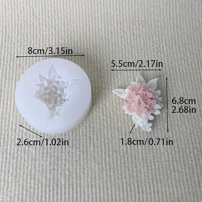3D Flower Bouquet Candle Soap Silicone Molds Fondant Chocolate Candy Cake Decorating Mould Resin Clay Baking Pastry Tools (Frangipani)
