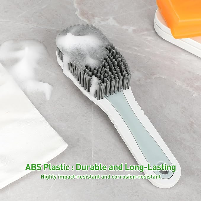 Shoe Cleaning Brush Laundry Brush,Comfort Grip Soft Scrub Brushes for Household Use,Detachable Dual-Use Cleaning Brush Tool - for Clothes Shoes Bathroom(2PCS)