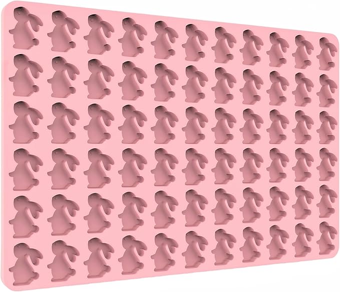 Bunny Silicone Molds for Candy Gummy Chocolate, Easter Molds, Rabbit Silicone Mold with Scraper (bunny)