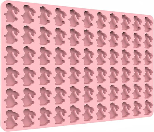 Bunny Silicone Molds for Candy Gummy Chocolate, Easter Molds, Rabbit Silicone Mold with Scraper (bunny)