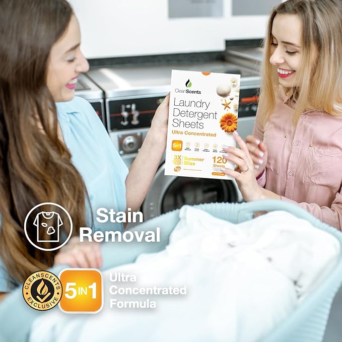 CleanScents Laundry Detergent Sheets (120 Sheets) (Summer Bliss)