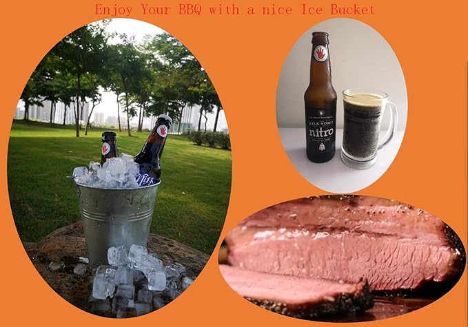 Firsgrill Grease Bucket & Liners Replacment Traeger Drips 20/22/34 Series, Pit Boss Z Grill, Green Mountain, etc Pellet Wood Grill Smoker Buckets (16, Bucket +Liners)