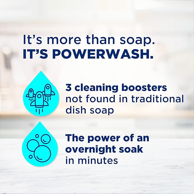 Dawn Powerwash Spray, Dish Soap, Dishwashing Liquid, Cleaning Supplies, Fresh, 1 Starter Kit + 1 Refill, 32 Fl Oz