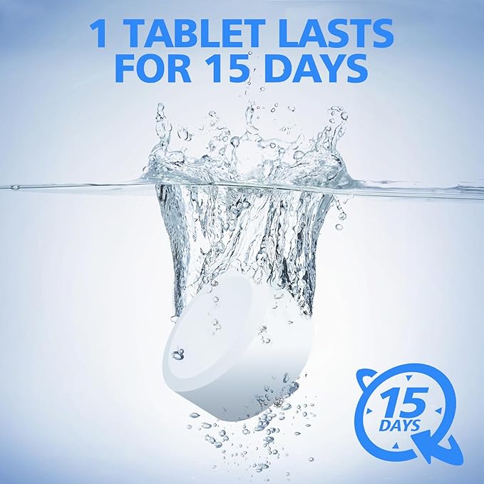 USKICH 20 Pack Toilet Bowl Cleaner Tablets,White Automatic Toilet Tank Cleaners, Long-Lasting Household Toilet Cleaners,Toilet flush Cleaning & Deodorizer