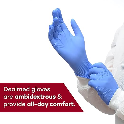 Dealmed Medical Exam Gloves – 200 Count Small Nitrile Gloves, Disposable Non-Irritating Latex Free, Multi-Purpose Use for a First Aid Kit and Medical Facilities
