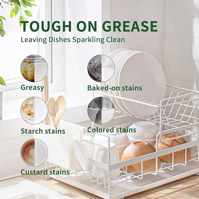 YUCO Dishwasher Detergent Sheets 100 Loads, Liquid-Free Dish Soap Cleaner Strips Eco-Friendly No Plastic Dishwasher Pods Detergent, Use in Dishwasher or Sink, Leaving Dishes Sparkling Clean (Lemon)