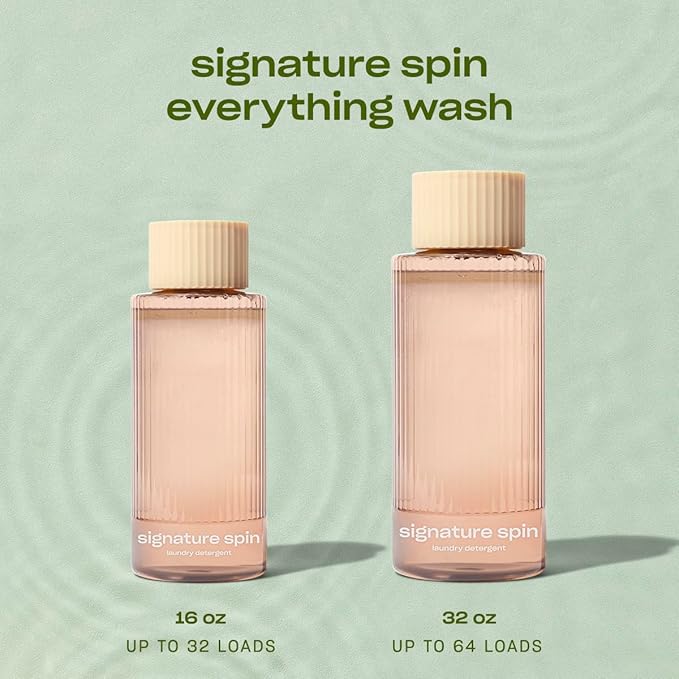 Snif Signature Spin Laundry Detergent, Classic, Clean and Crisp Scent, 64 Loads, Non-Irritating to Skin, Clean, Non-Toxic, Vegan, Cruelty Free, 32oz