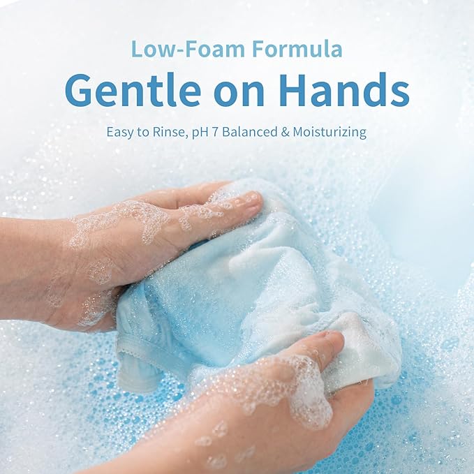 HH Herb & Health Underwear Wash, Enzyme Stain Remover for Panties Period Blood Discharge Sweat, Gentle pH7 Hand Wash Detergent for Sensitive Skin, No Bleach, Garden Scent