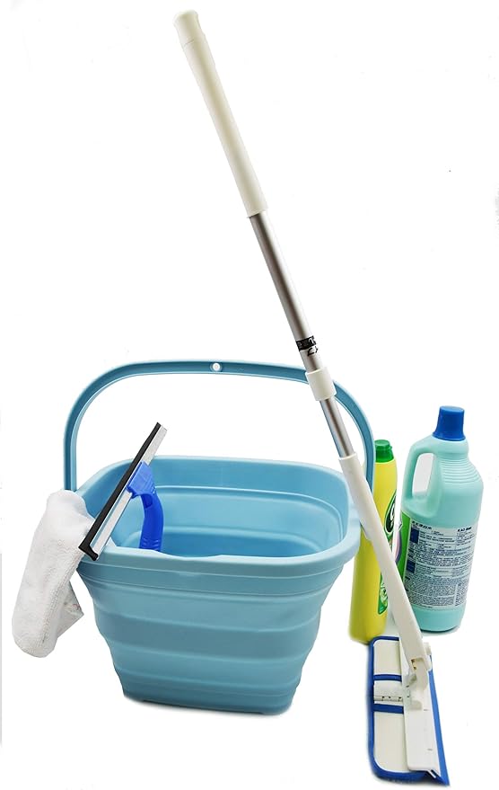 SAMMART 11L (2.9 Gallon) Collapsible Rectangular Handy Basket/Bucket (1, White/Sea Angel)